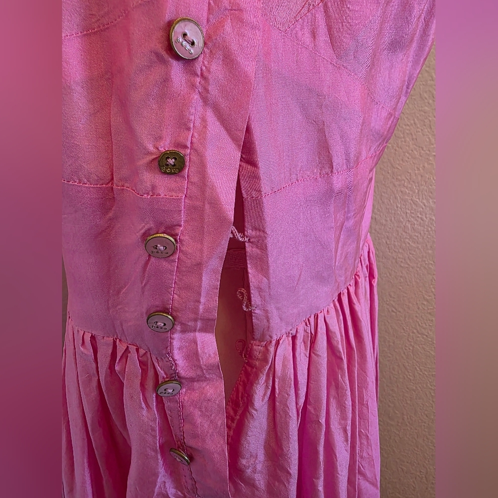 NWT Hot Pink Silk Dress - Picture 10 of 15